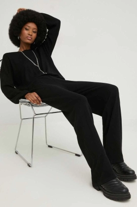 Answear Lab un set de pulover si pantaloni femei, culoarea negru