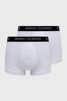 Armani Exchange Boxeri (2-pack) barbati, culoarea alb