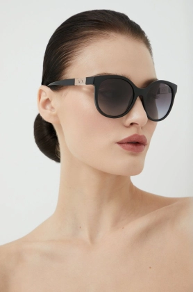 Armani Exchange ochelari de soare femei, culoarea negru
