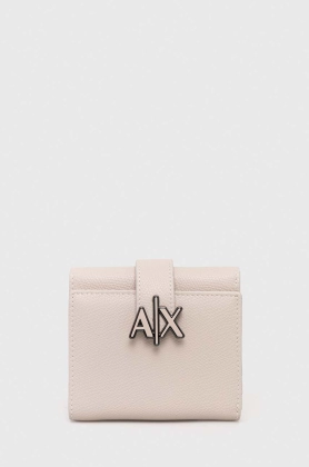 Armani Exchange portofel femei, culoarea bej