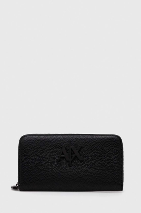 Armani Exchange portofel femei, culoarea negru