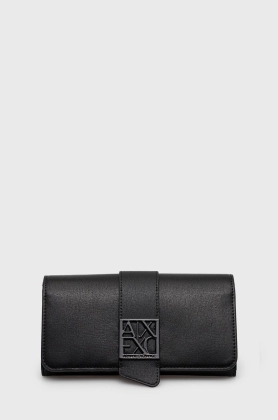 Armani Exchange Portofel femei, culoarea negru