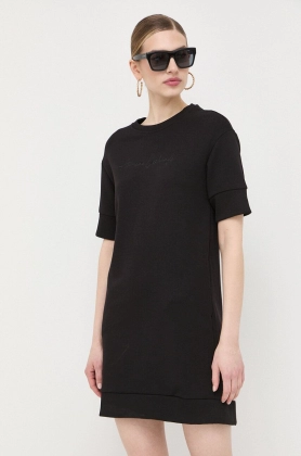 Armani Exchange rochie culoarea negru, mini, drept