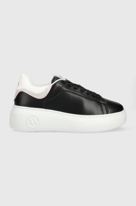Armani Exchange sneakers din piele XDX108.XV635.00002 culoarea negru, XDX108 XV635 00002