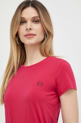 Armani Exchange tricou femei, culoarea roz