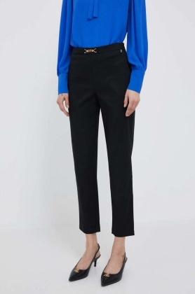Artigli pantaloni femei, culoarea negru, drept, medium waist