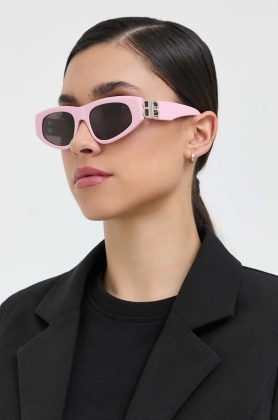 Balenciaga ochelari de soare BB0095S femei, culoarea roz