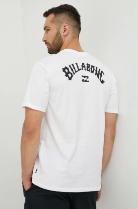 Billabong tricou din bumbac culoarea alb, cu imprimeu