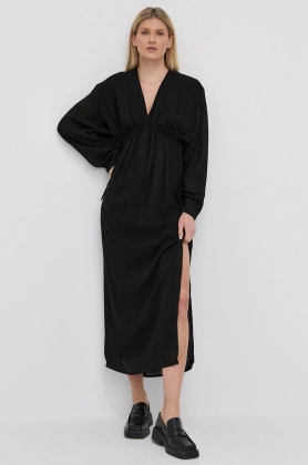 Birgitte Herskind rochie culoarea negru, maxi, drept