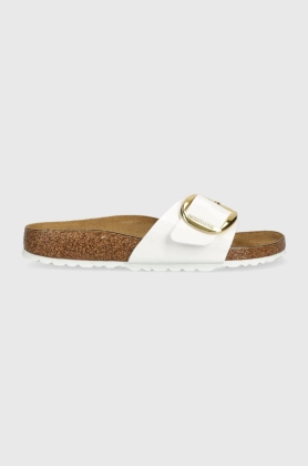 Birkenstock papuci 1019814 femei, culoarea alb, Madrid Big Buckle