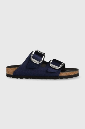 Birkenstock papuci Arizona Bb femei, culoarea albastru marin