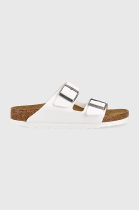 Birkenstock papuci Arizona femei, culoarea alb, 552683