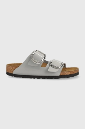 Birkenstock papuci Arizona femei, culoarea argintiu, Arizona BB