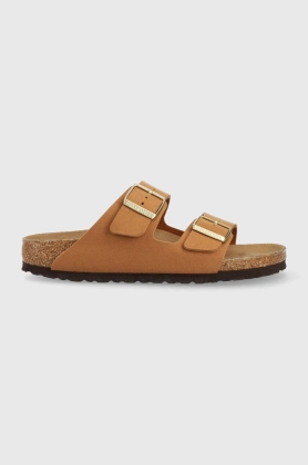 Birkenstock papuci Arizona femei, culoarea maro, 1024015