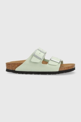 Birkenstock papuci Arizona femei, culoarea verde, 1024092