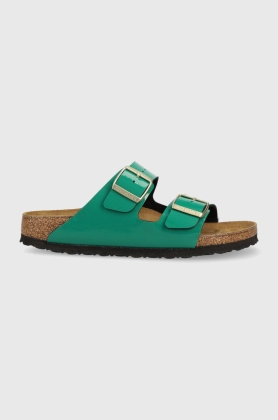 Birkenstock papuci Arizona femei, culoarea verde, 1025459