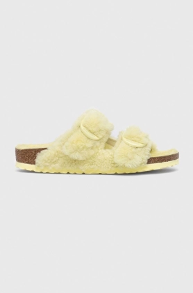 Birkenstock papuci de casa Arizona Bb Shearling culoarea galben