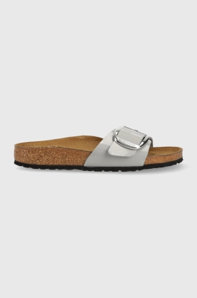 Birkenstock papuci femei, culoarea argintiu, Arizona BB