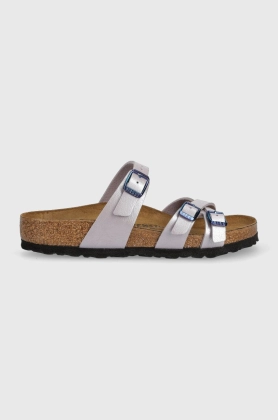 Birkenstock papuci Franca femei, culoarea violet, 1026148