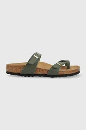 Birkenstock papuci Mayari femei, culoarea verde, 1025558