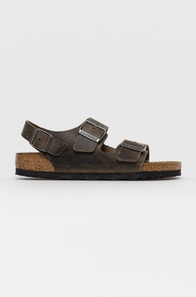 Birkenstock Sandale de piele femei, culoarea verde