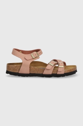 Birkenstock sandale de piele Kumba SFB femei, culoarea roz, 1024263