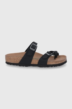 Birkenstock Slapi Mayari femei, culoarea negru, cu toc plat