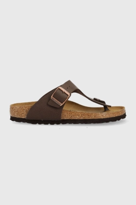 Birkenstock slapi RAMSES femei, culoarea maro, cu toc plat, 44703