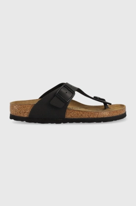 Birkenstock slapi Ramses femei, culoarea negru, cu toc plat