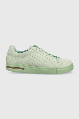Birkenstock sneakers din piele intoarsa Bend Low culoarea verde, 1024659