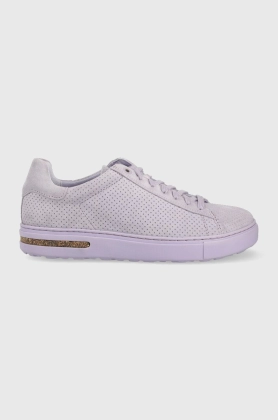Birkenstock sneakers din piele intoarsa Bend Low culoarea violet, 1024680