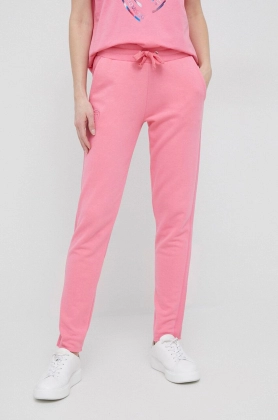 Blauer pantaloni de trening culoarea roz, neted