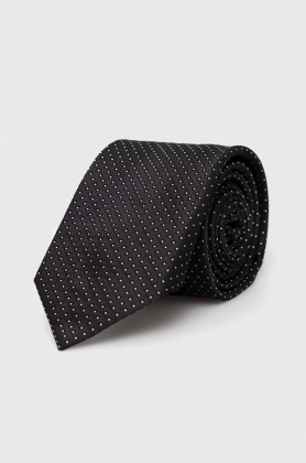 BOSS cravata de matase culoarea negru