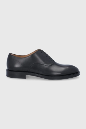 Boss Pantofi de piele barbati, culoarea negru