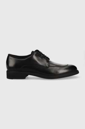 BOSS pantofi de piele Firstclass barbati, culoarea negru, 50483939