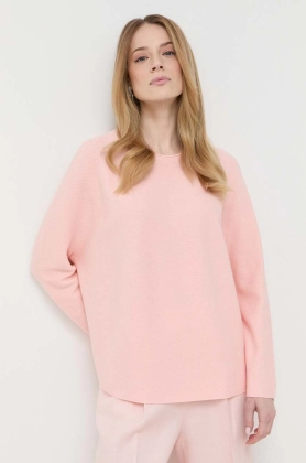 BOSS pulover din amestec de casmir femei, culoarea roz, light