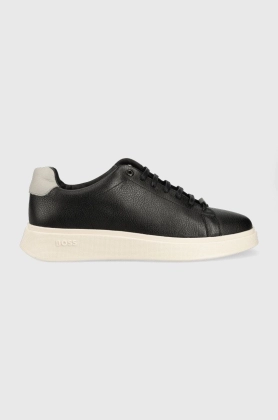 BOSS sneakers din piele Bulton culoarea negru, 50487262