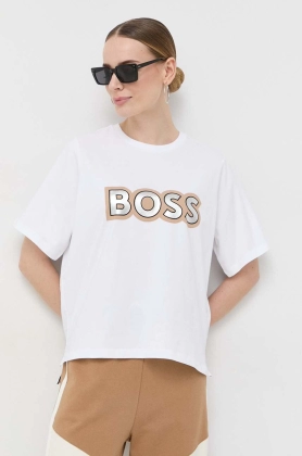 BOSS tricou x Alica Schmidt femei, culoarea alb