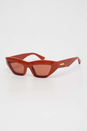 Bottega Veneta ochelari de soare BV1219S femei, culoarea portocaliu
