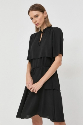Bruuns Bazaar rochie Camilla Edith culoarea negru, mini, drept