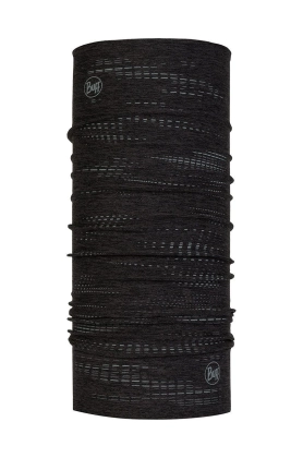 Buff fular impletit Dryflx Solid culoarea negru, modelator