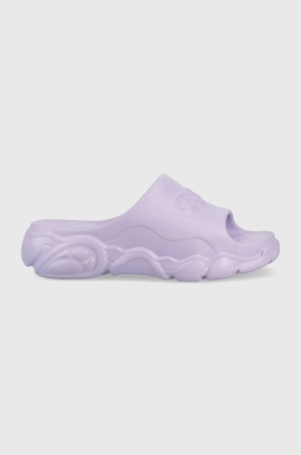 Buffalo papuci Cld Slide femei, culoarea violet, cu platforma, 1622264