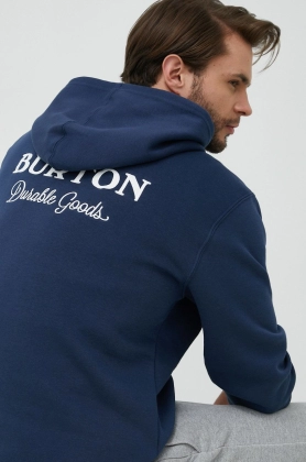 Burton bluza Durable Goods barbati, culoarea albastru marin, cu gluga, cu imprimeu