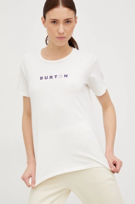 Burton tricou din bumbac culoarea alb