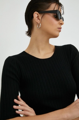 By Malene Birger pulover de lana femei, culoarea negru, light