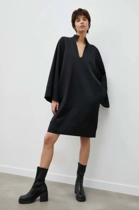 By Malene Birger rochie din lana culoarea negru, mini, oversize