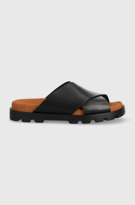 Camper slapi de piele Brutus Sandal femei, culoarea negru, K201321.014