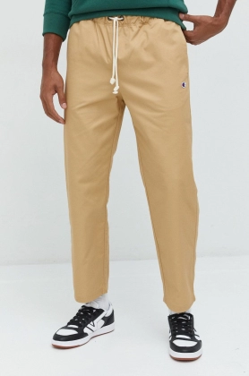 Champion pantaloni barbati, culoarea bej, drept