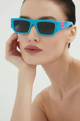 Chiara Ferragni ochelari de soare femei, culoarea turcoaz
