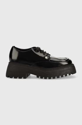 Chiara Ferragni pantof Cf Preppy Shoe Vegan femei, culoarea negru, cu platforma